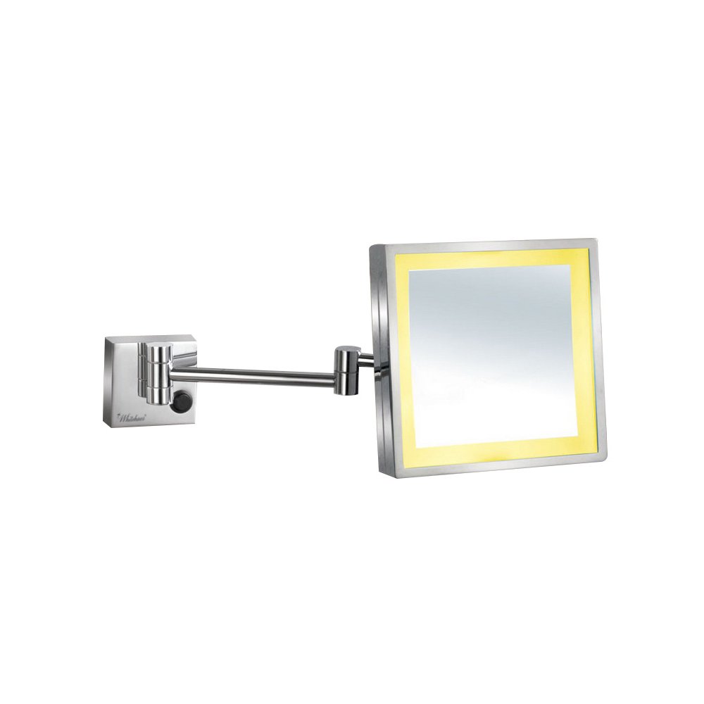 Square Wall Mount Led 5X Magnified Mirror. Picture 1