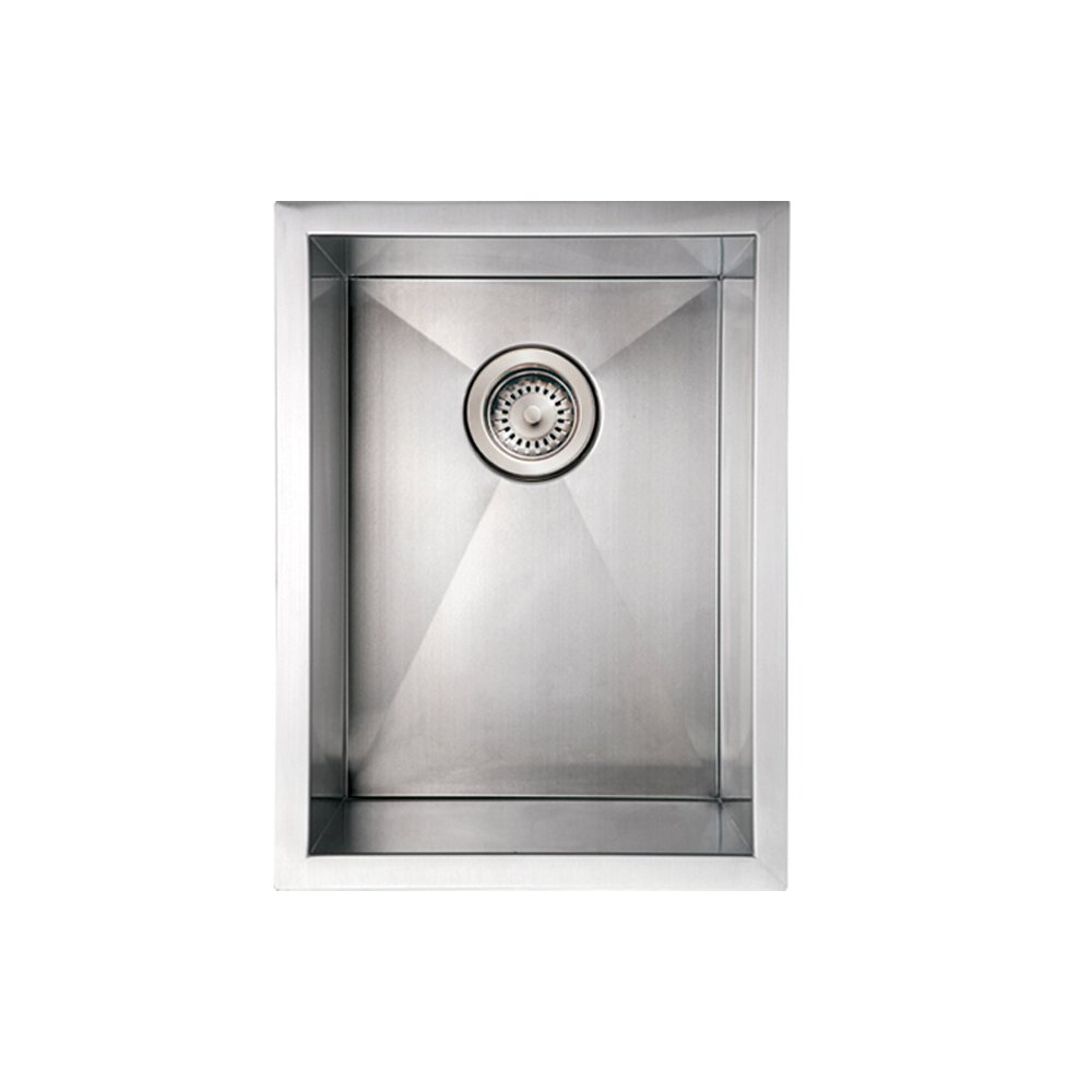 Noah's Collection Brushed Stainless Steel Commercial Single Bowl Undermount Sink. Picture 1
