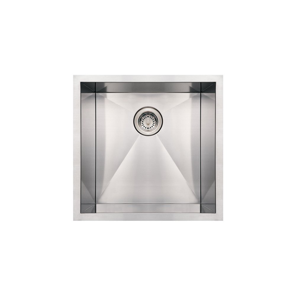 Noah's Collection Brushed Stainless Steel Commercial Single Bowl Undermount Sink. Picture 1