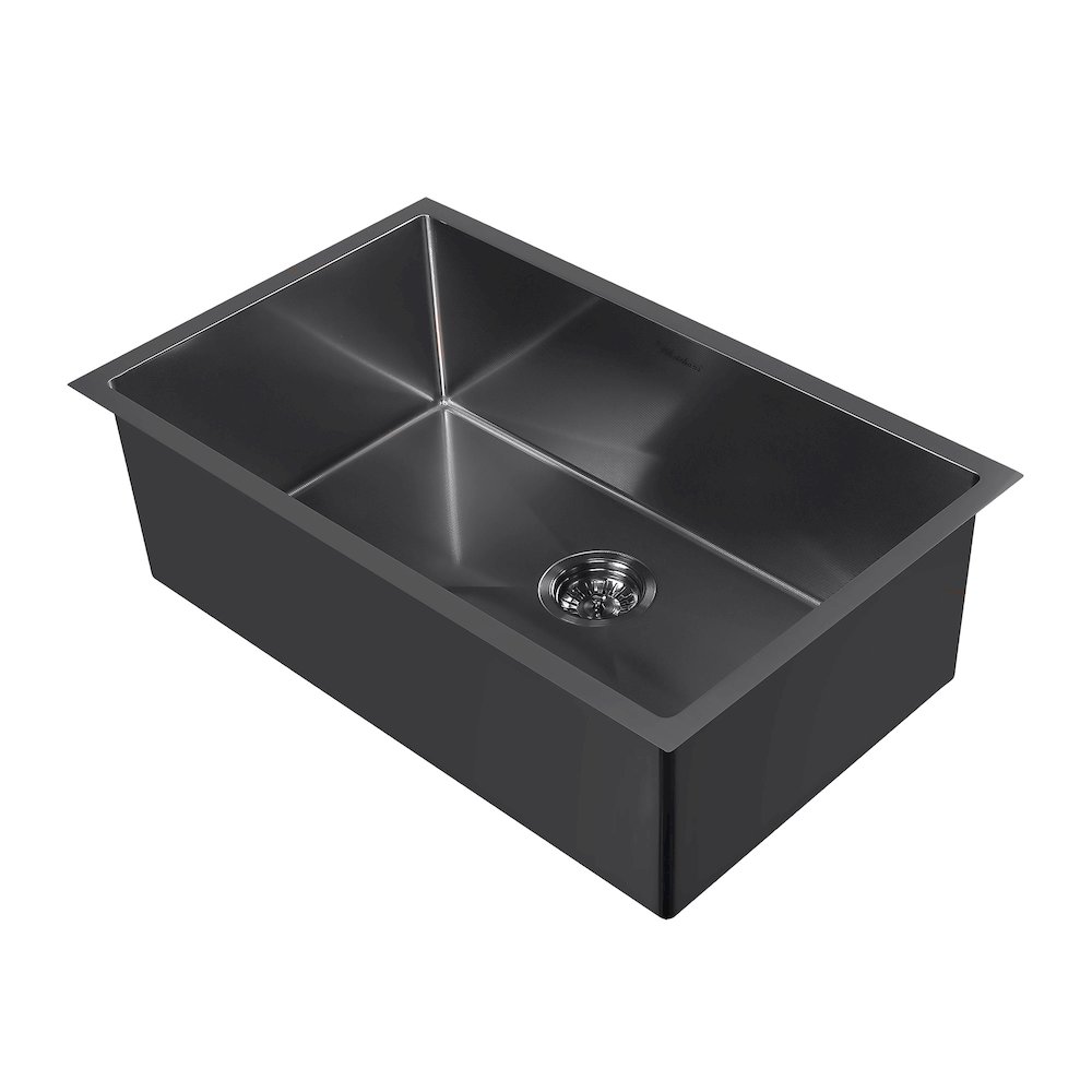 Noah Plus 16 gauge Single Bowl Linen Textured Dual-Mount Sink Set. Picture 1