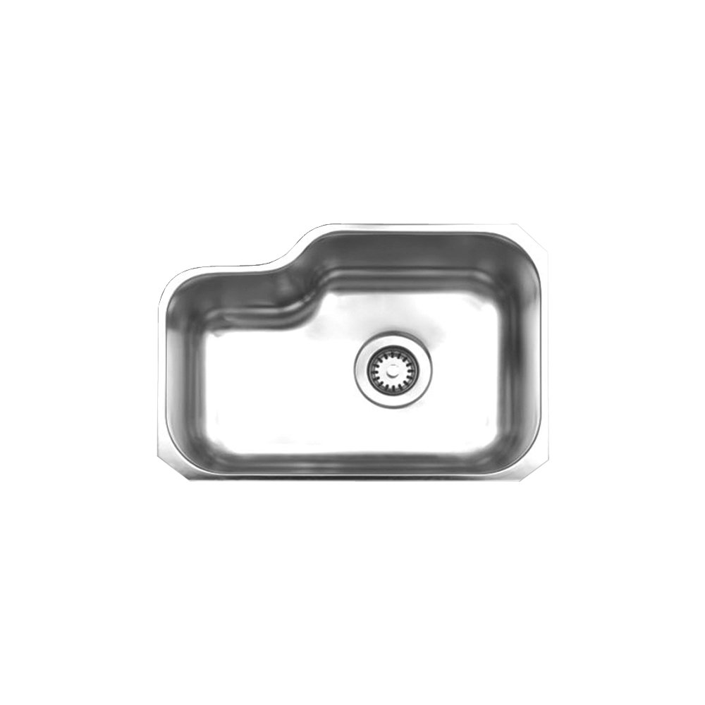 Noah's Collection Brushed Stainless Steel Single Bowl Undermount Sink. Picture 1