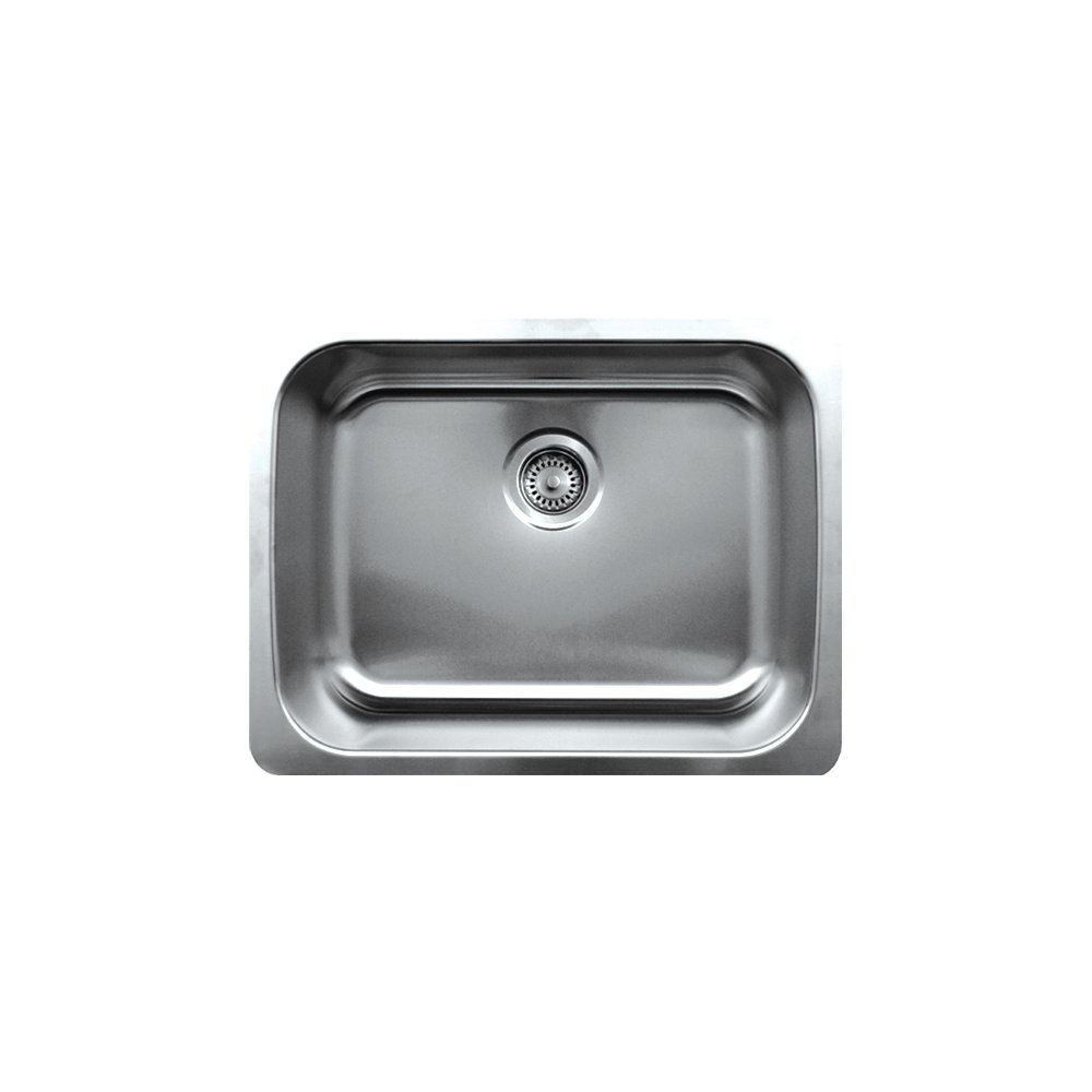 Noah's Collection Brushed Stainless Steel Single Bowl Undermount Sink. Picture 1