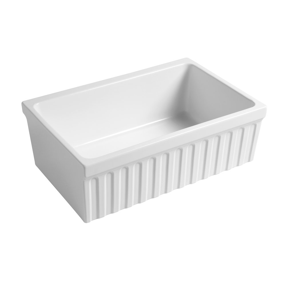 Farmhaus Fireclay Quatro Alcove Reversible Sink. Picture 2