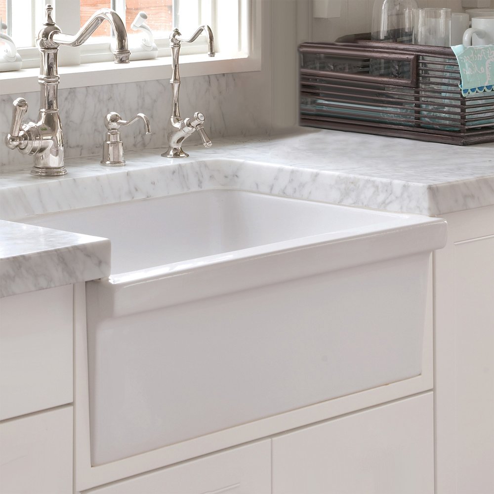 Farmhaus Fireclay Quatro Alcove Reversible Sink. Picture 5