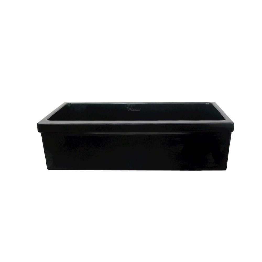 Farmhaus Fireclay Quatro Alcove Large Reversible Sink with Decorative 2 ½" Lip on One Side and 2" Lip on the Opposite Side. Picture 1
