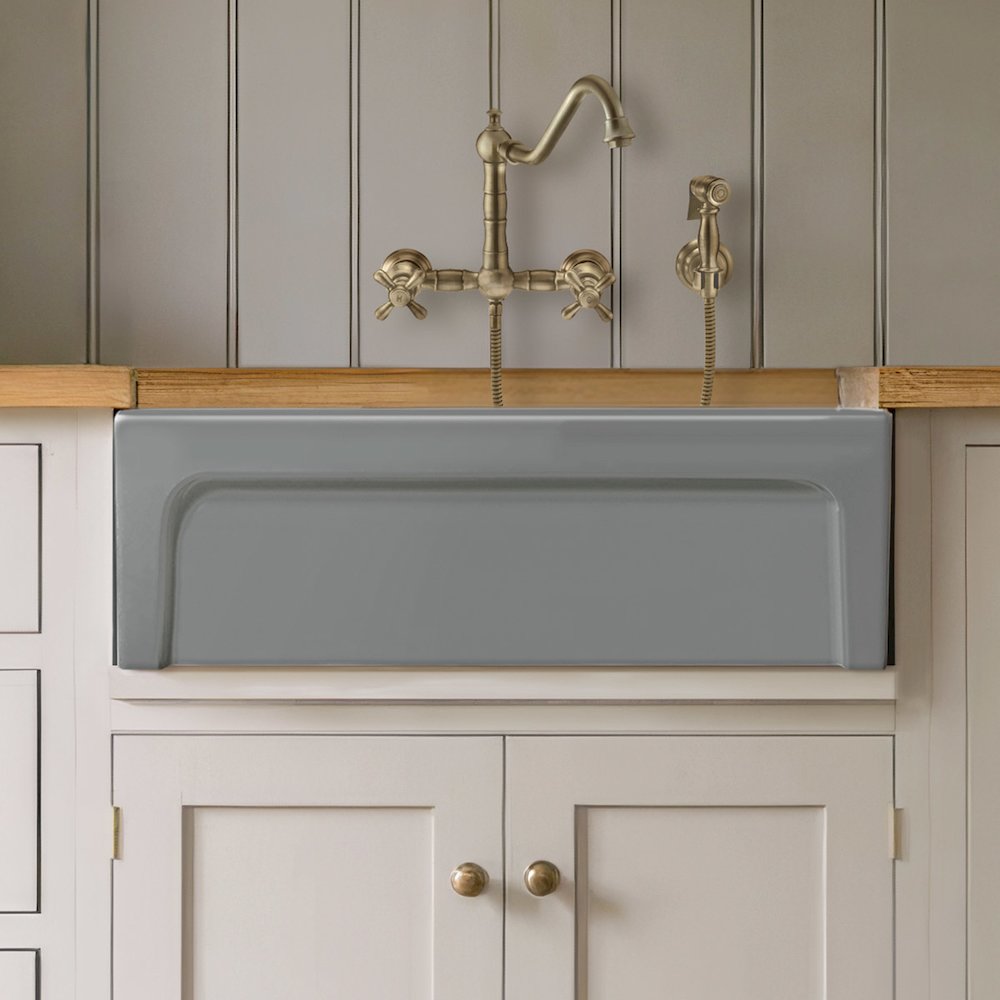 Glencove 30" Reversible Matte Kitchen Fireclay Sink. Picture 5