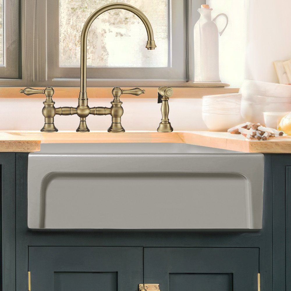 Glencove 30" Reversible Matte Kitchen Fireclay Sink. Picture 5