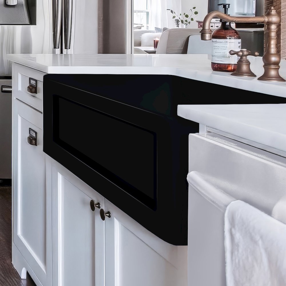 Shakerhaus 33" Reversible Kitchen Fireclay Sink. Picture 6