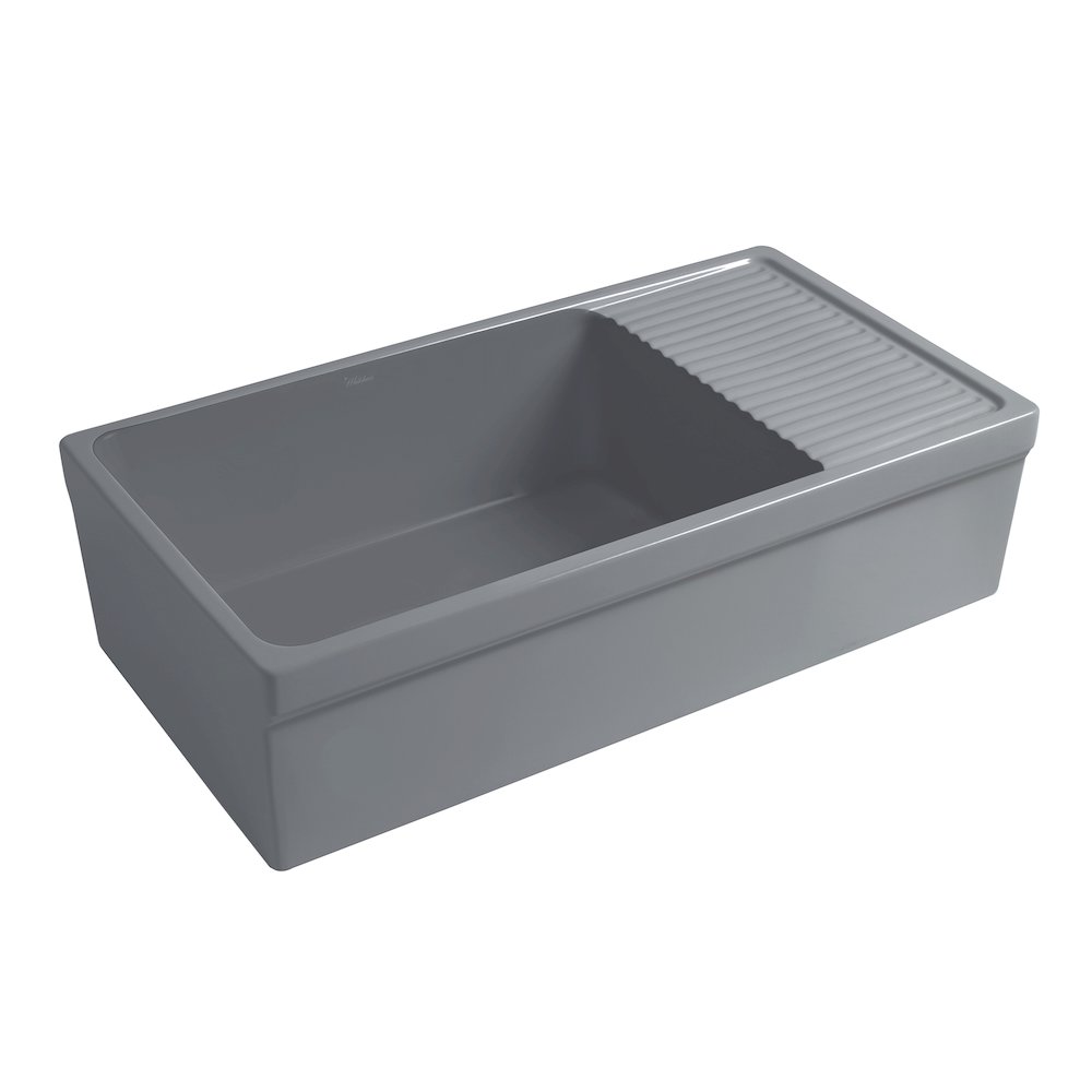 Farmhaus Quatro Alcove Large Reversible Matte Fireclay Kitchen Sink. Picture 2