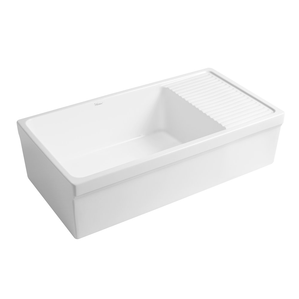 Farmhaus Quatro Alcove Large Reversible Matte Fireclay Kitchen Sink. Picture 2