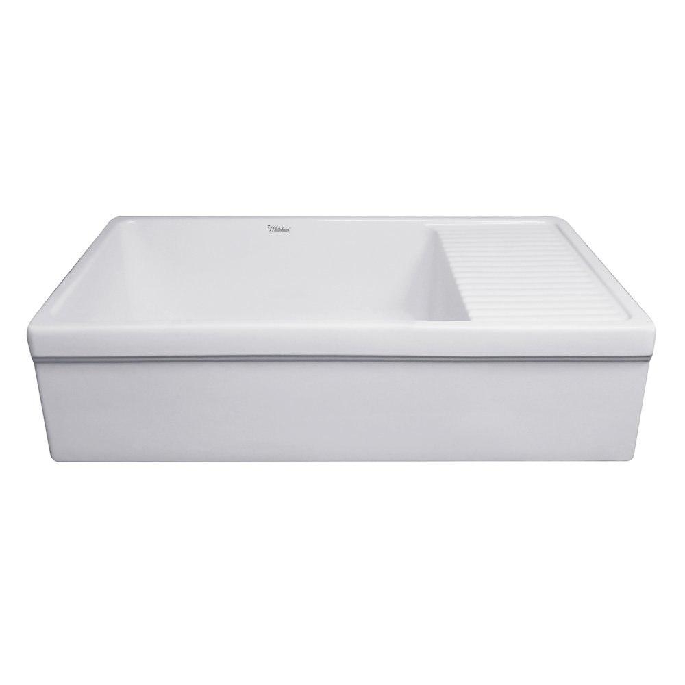 Farmhaus Quatro Alcove Large Reversible Matte Fireclay Kitchen Sink. Picture 3