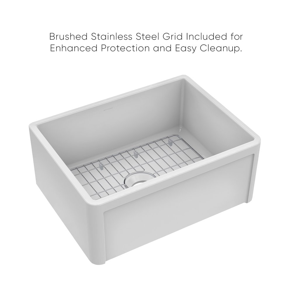 Collection 24" Reversible Single Bowl Fireclay Kitchen Sink. Picture 3