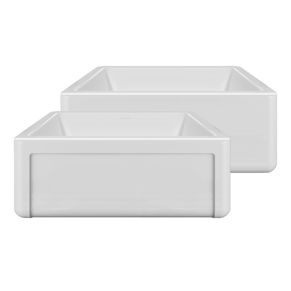 Collection 27" Reversible Single Bowl Fireclay Kitchen Sink. Picture 1