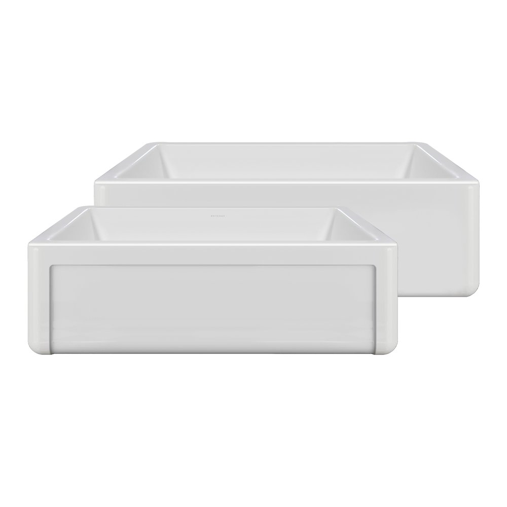 Collection 33" Reversible Single Bowl Fireclay Kitchen Sink. Picture 1