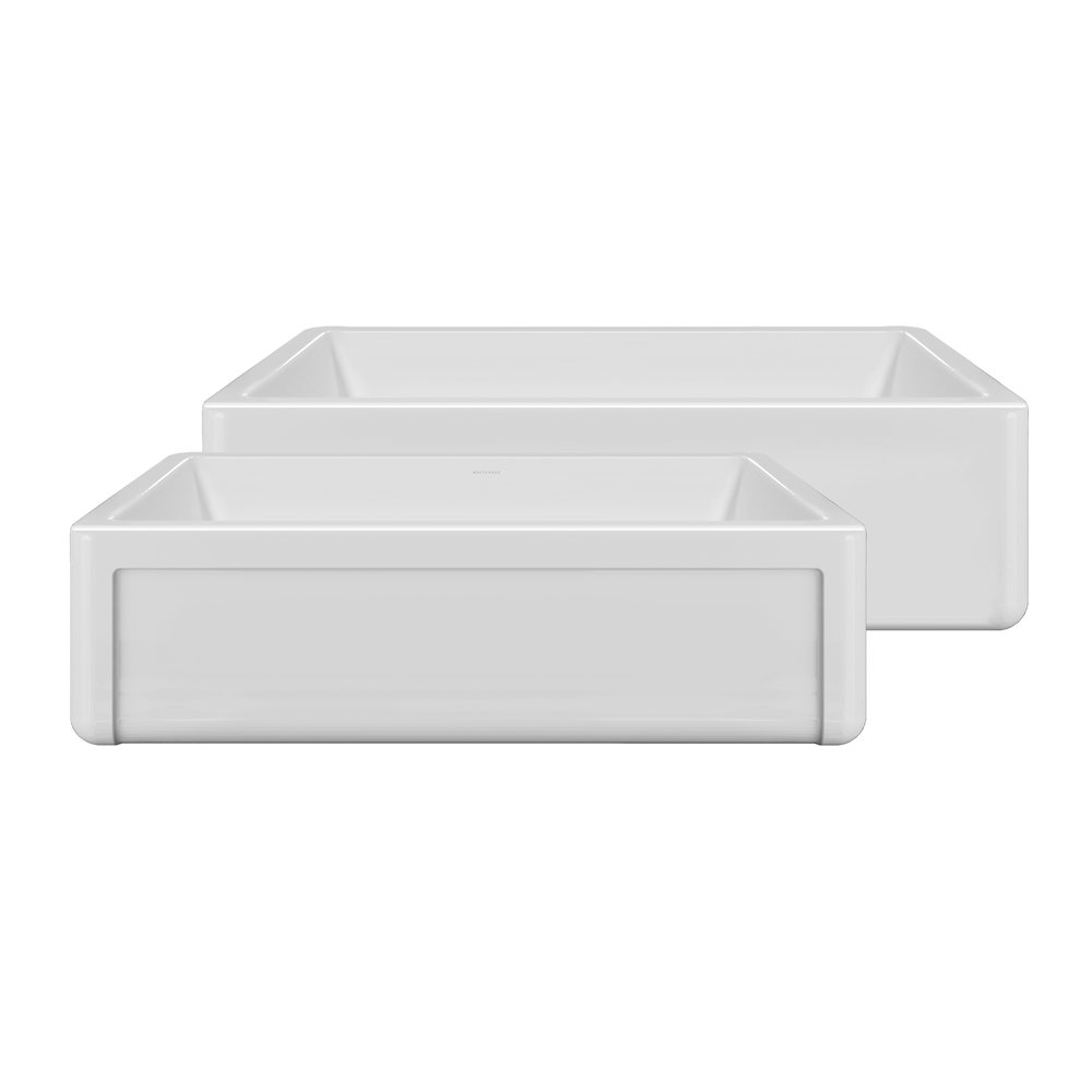 Collection 36" Reversible Single Bowl Fireclay Kitchen Sink. Picture 1