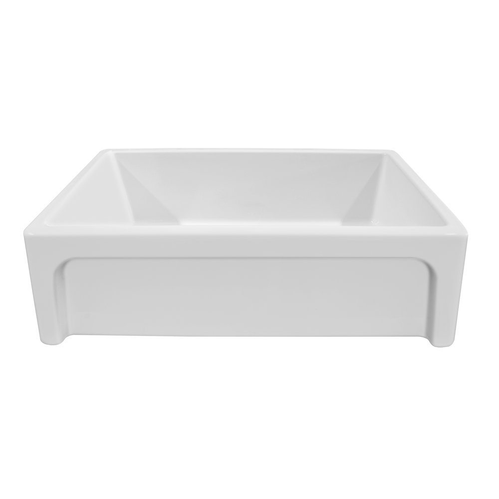 St. Ives Ornamental 33" Reversible Fireclay Kitchen Sink. Picture 3