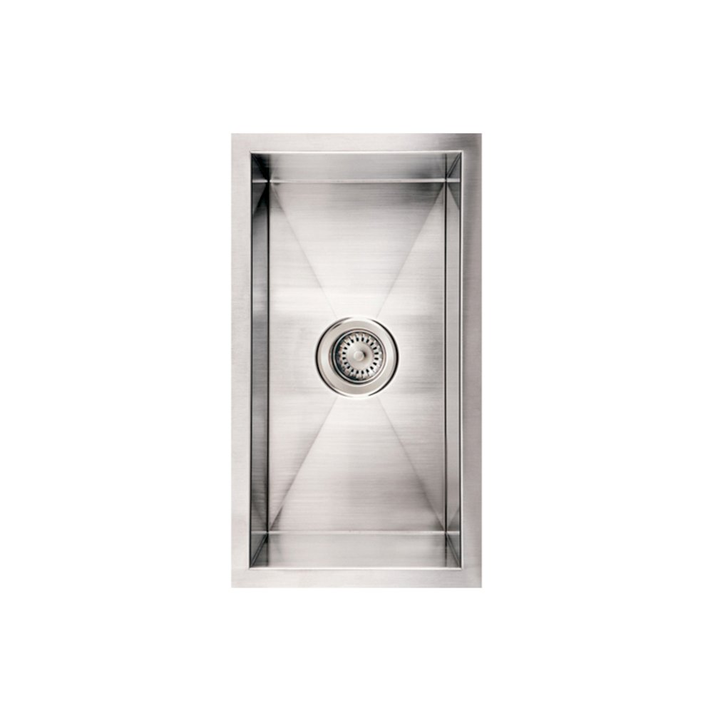 Noah's Collection Brushed Stainless Steel Commercial Single Bowl Undermount Sink. Picture 1