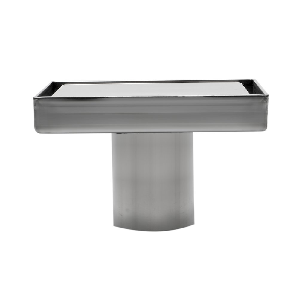 5" x 5" Modern Square Polished Stainless Steel Shower Drain with Solid Cover. Picture 4