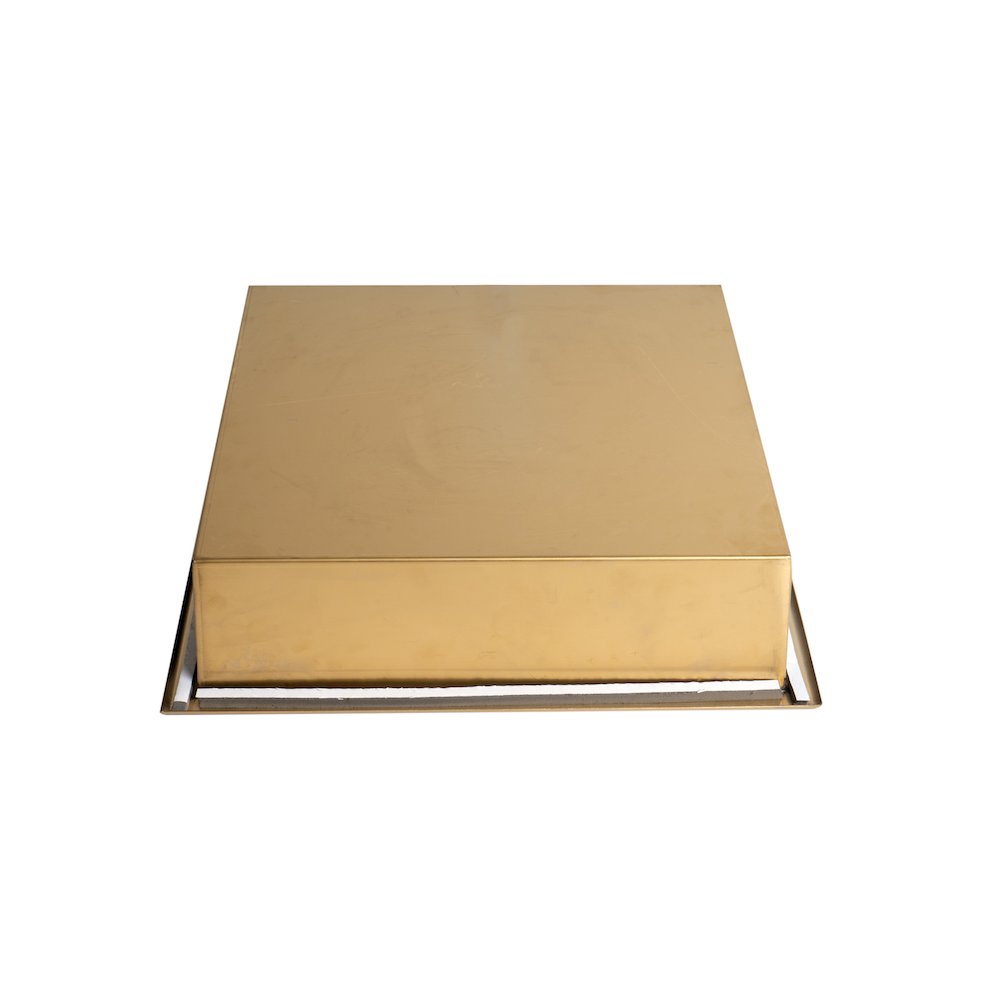 16" x 16" Brushed Gold PVD Steel Square Single Shelf Shower Niche. Picture 6