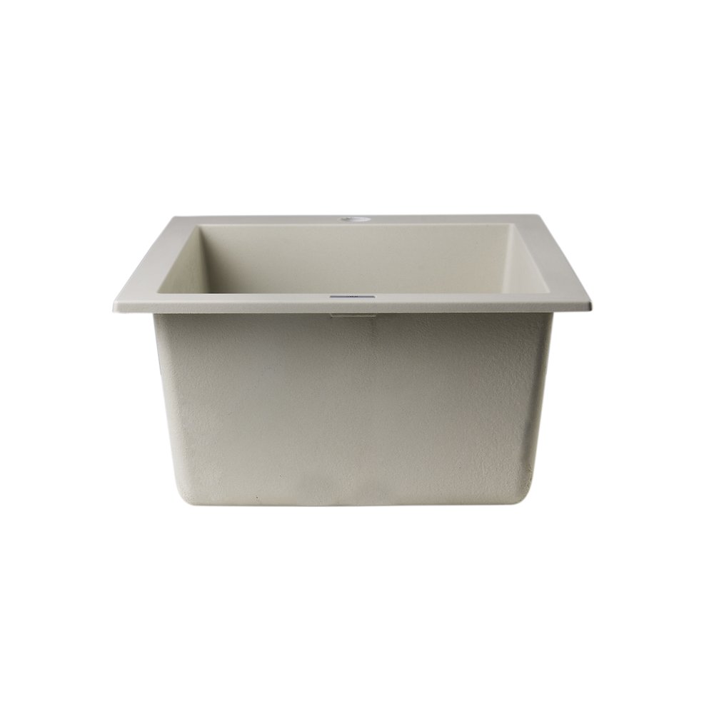 Biscuit 17" Drop-In Rectangular Granite Composite Kitchen Prep Sink. Picture 6