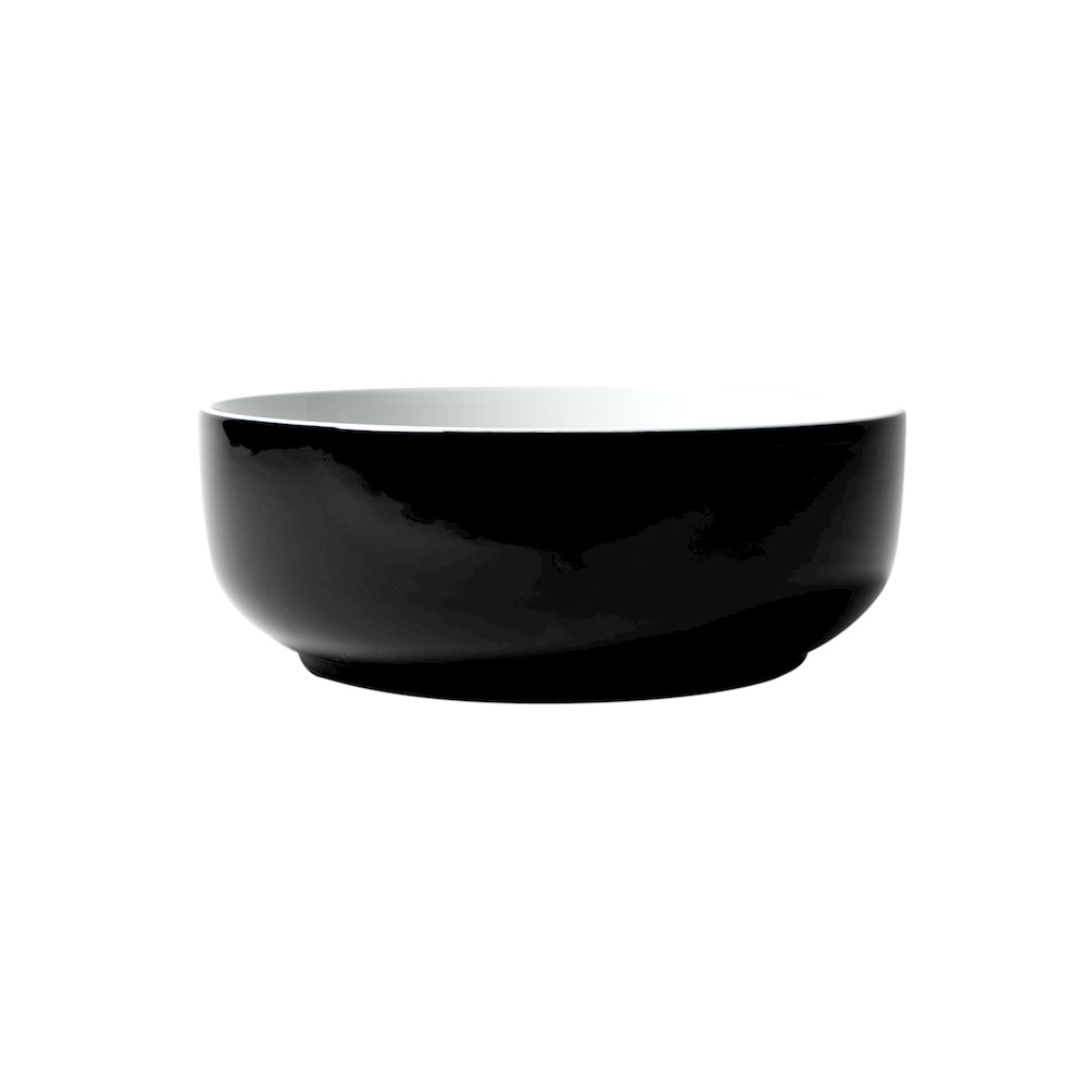 Black & White 15" Round Above Mount Ceramic Sink. Picture 7