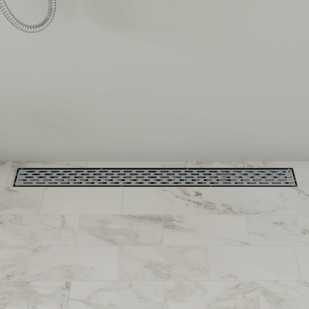 ABLD36C 36" Modern Stainless Steel Linear Shower Drain with Groove Holes. Picture 8