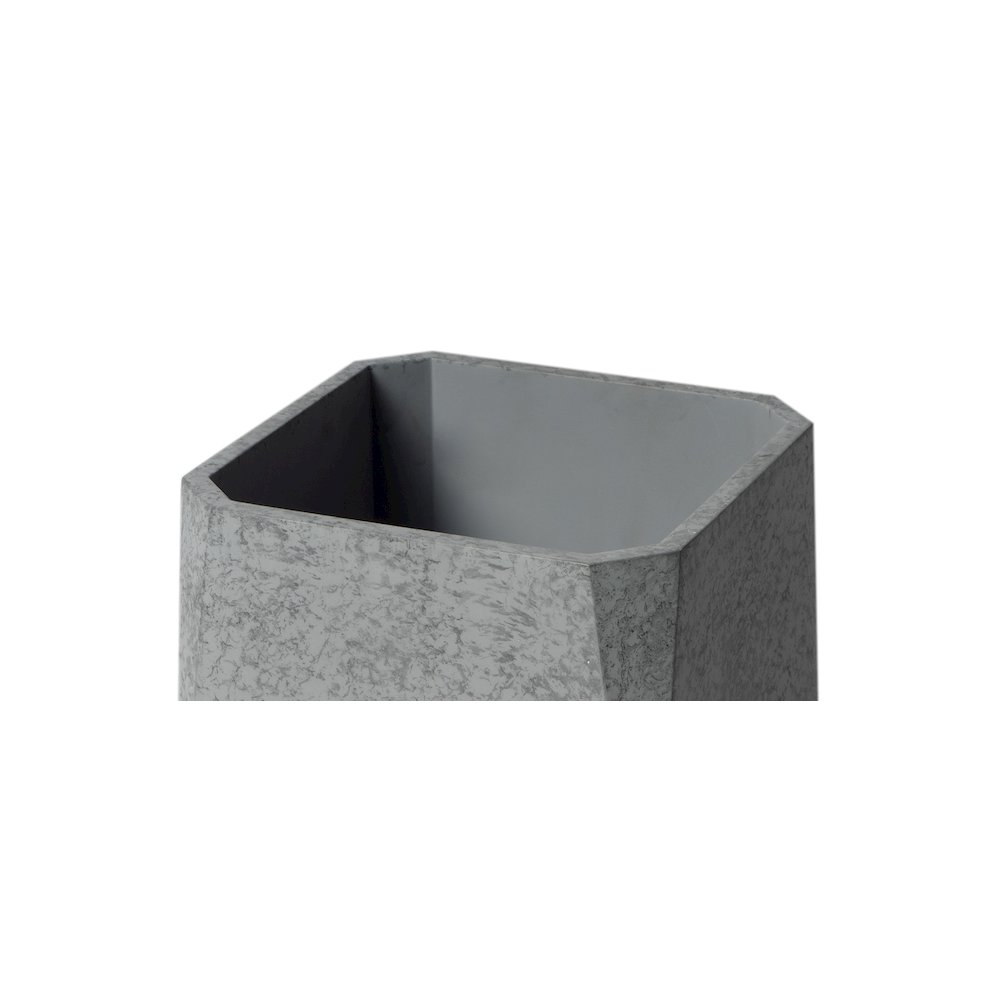 12" x 8" Concrete Gray Matte Waste Bin for Bathrooms. Picture 5