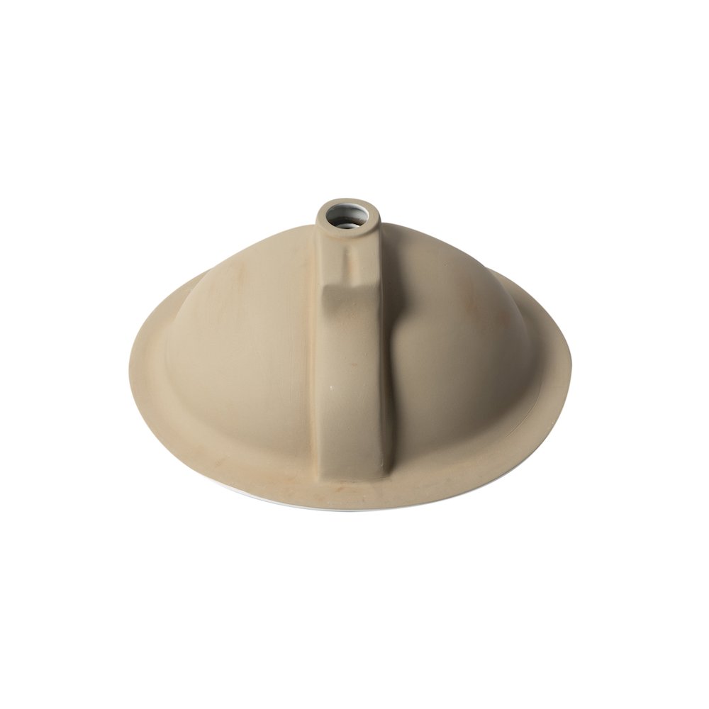 White 21" Oval Drop In Ceramic Sink with Faucet Hole. Picture 9