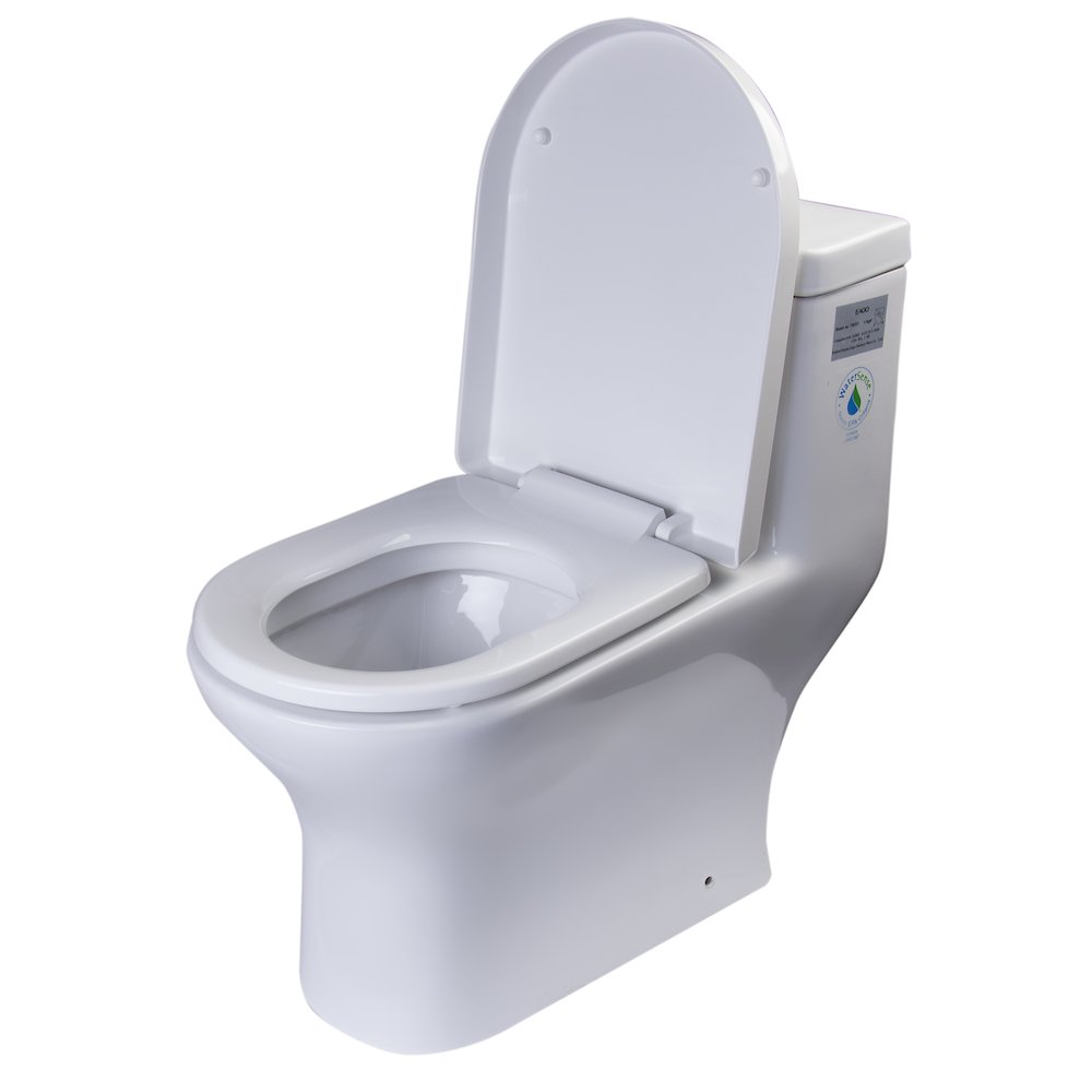 DUAL FLUSH ONE PIECE ECO-FRIENDLY HIGH EFFICIENCY LOW FLUSH CERAMIC TOILET. Picture 3