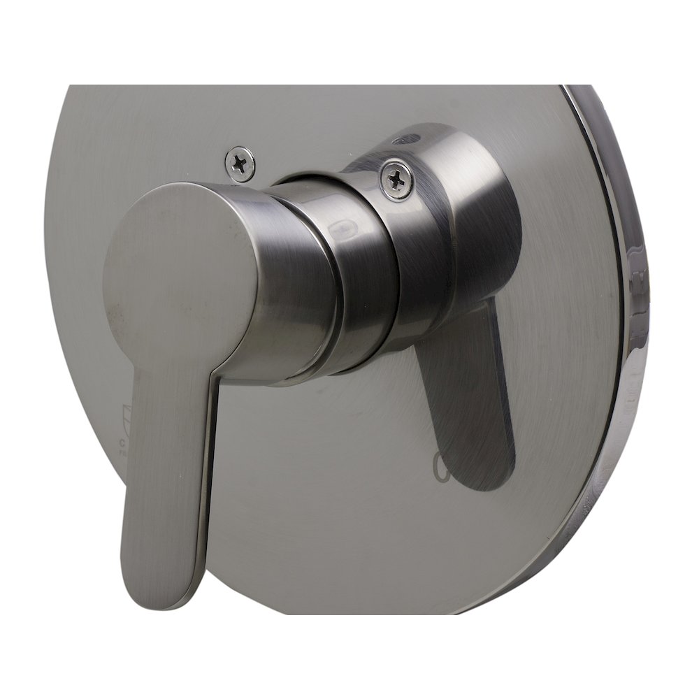 Brushed Nickel Shower Valve Mixer with Rounded Lever Handle. Picture 2