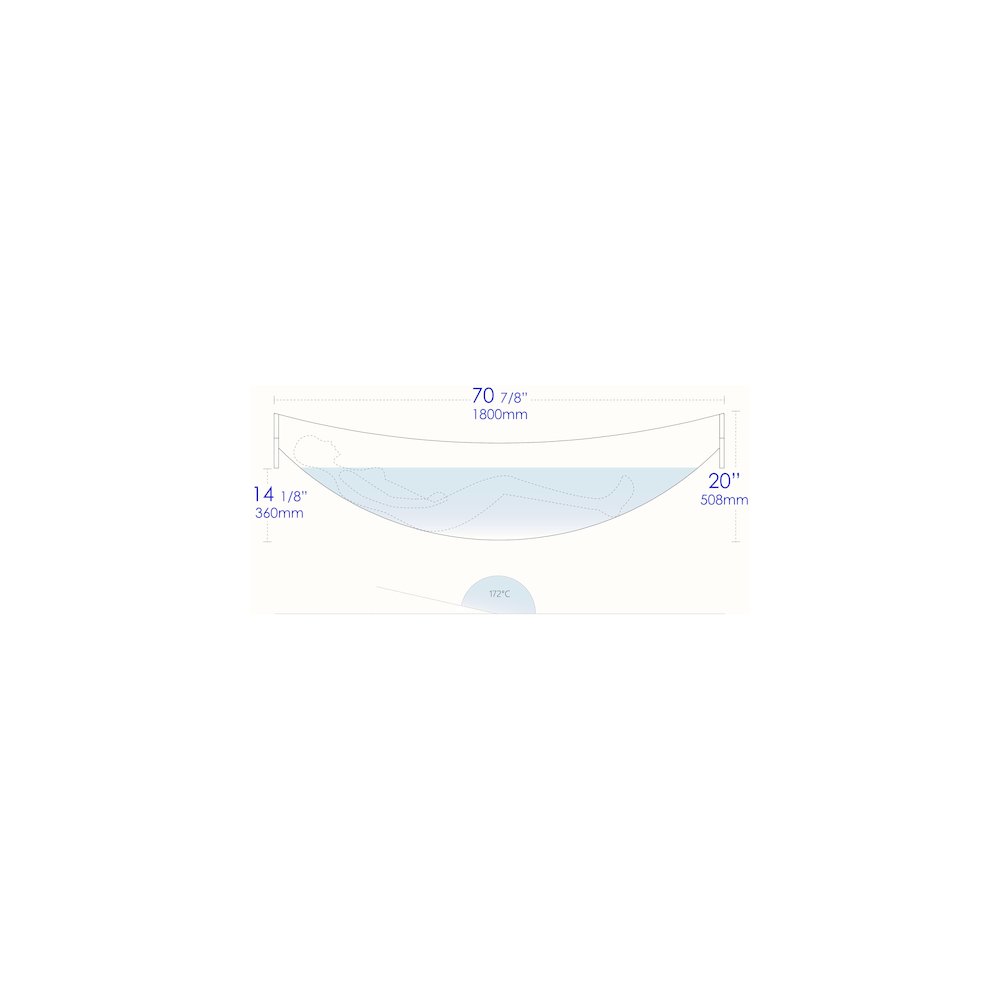 Black Matte 71" Solid Surface Resin Suspended Wall Mounted Hammock Bathtub. Picture 9