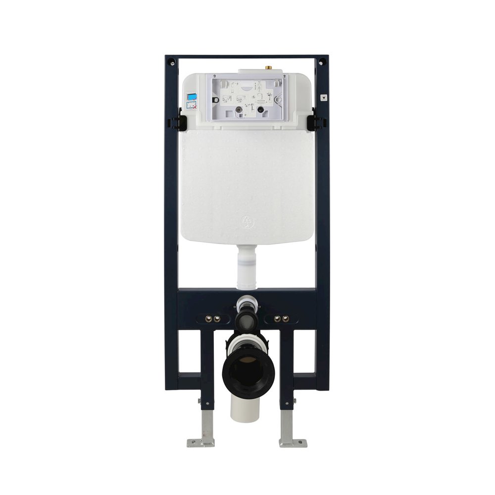 White Dual Flush Wall Mounted Toilet Tank Carrier for WD101, WD332, WD333. Picture 3