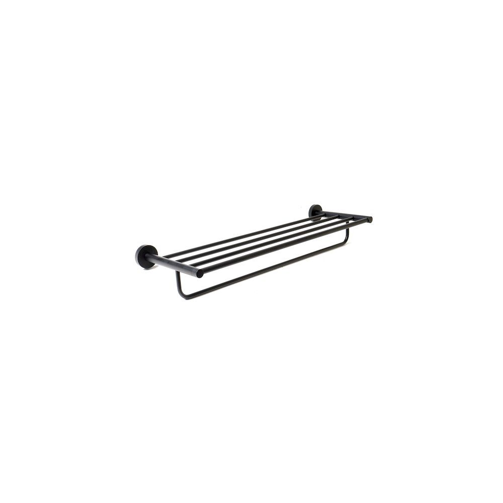 Black Matte 26" Towel Bar & Shelf. Picture 2