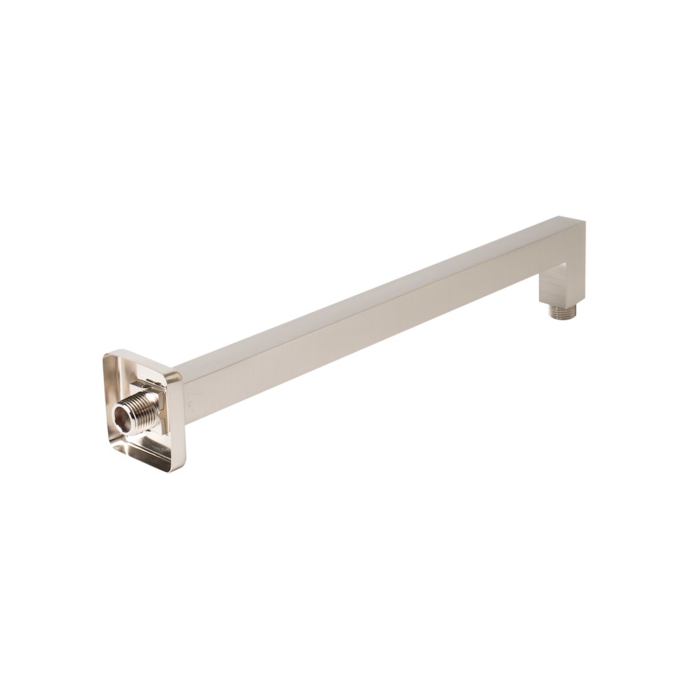 Brushed Nickel 16" Square Wall Shower Arm. Picture 5