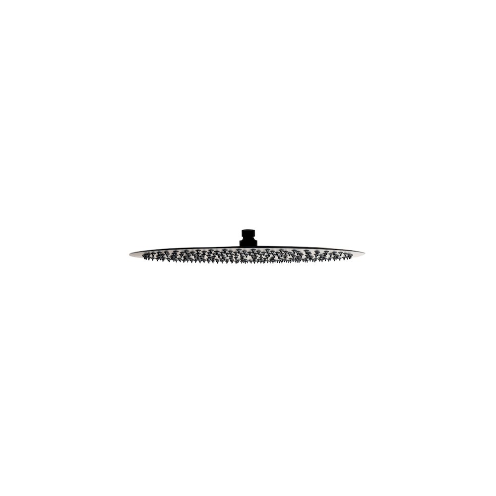 Matte Black Stainless Steel 16" Round Ultra-Thin Rain Shower Head. Picture 3