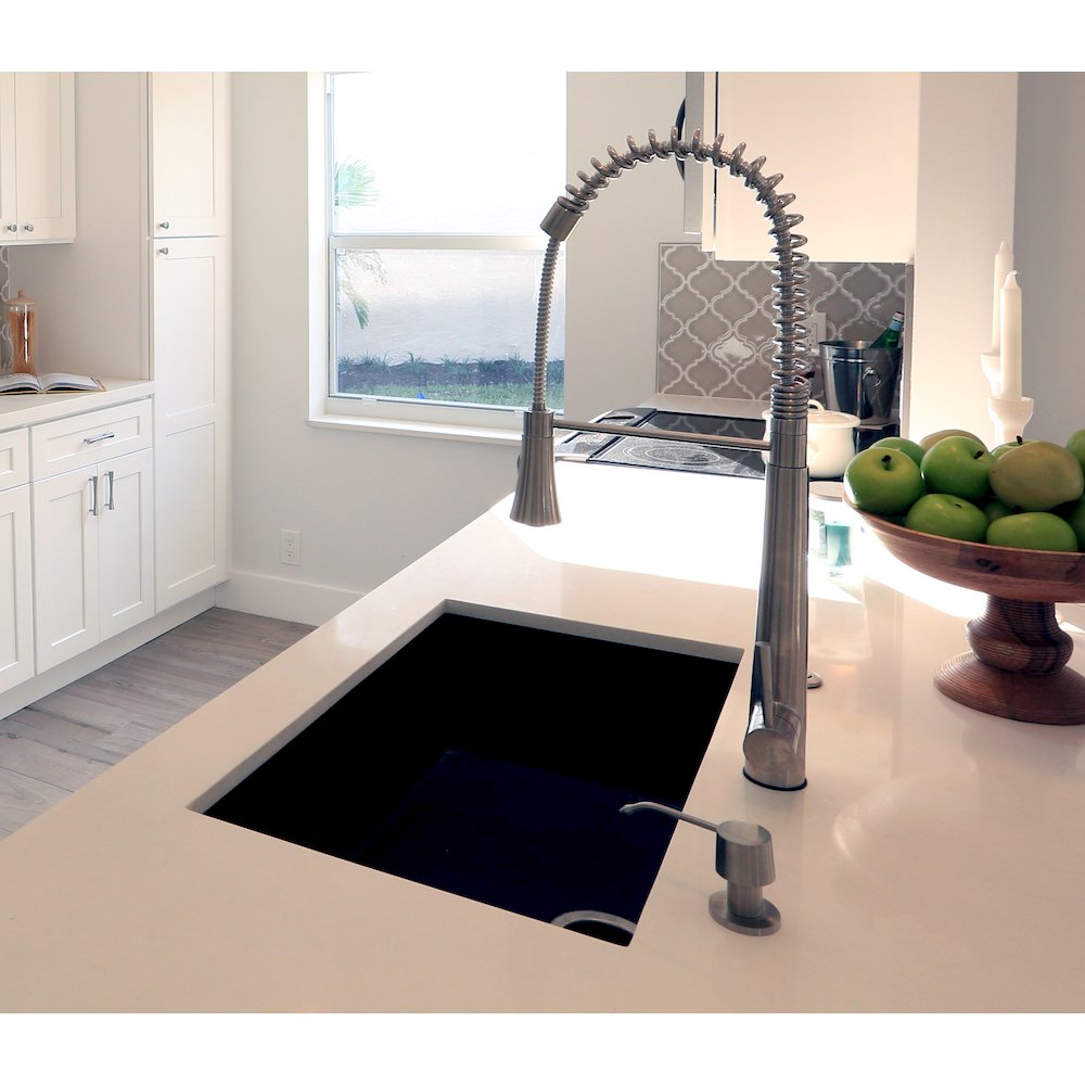 Solid Brushed Stainless Steel Modern Soap Dispenser. Picture 7