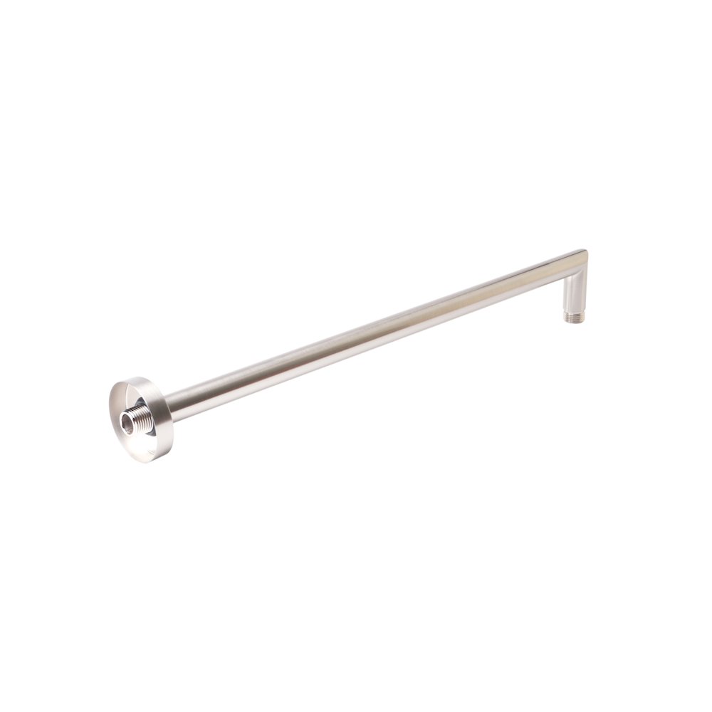 Brushed Nickel 20" Round Wall Shower Arm. Picture 5