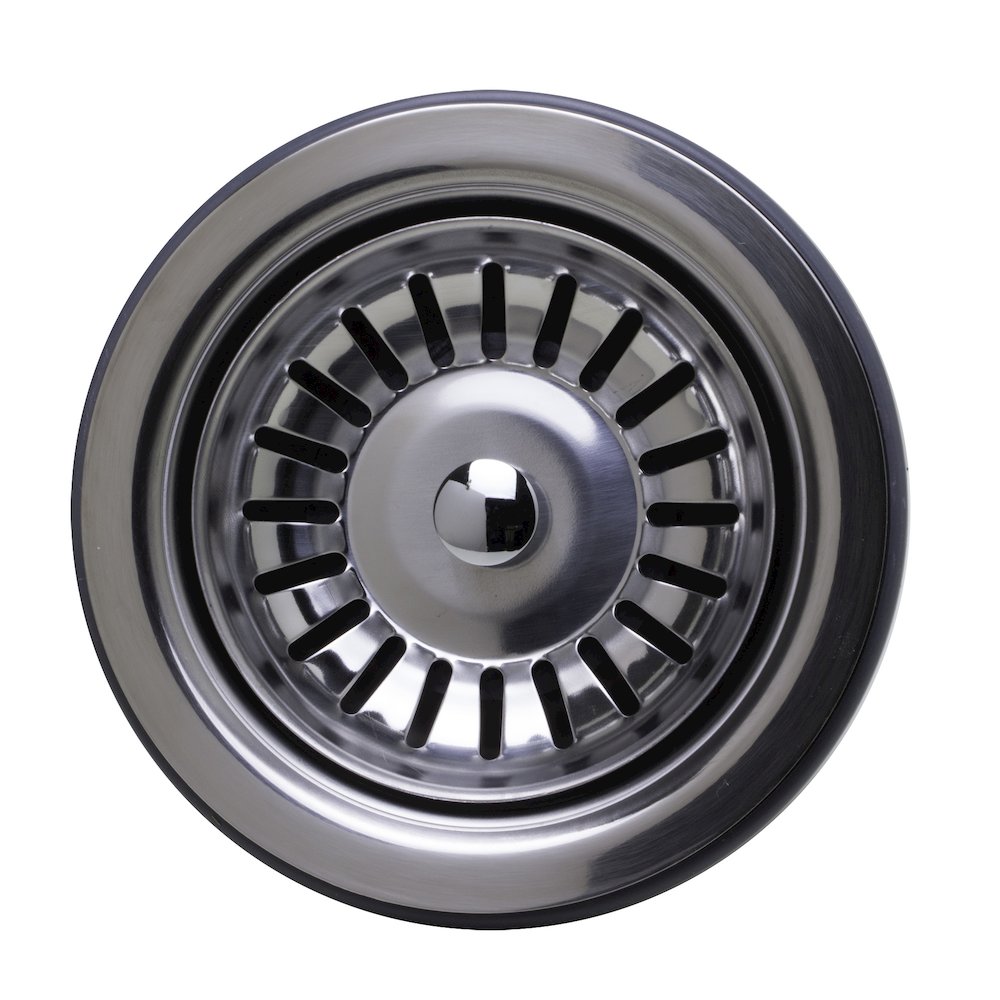 Polished Stainless Steel 3 1/2" Basket Strainer Drain. Picture 5