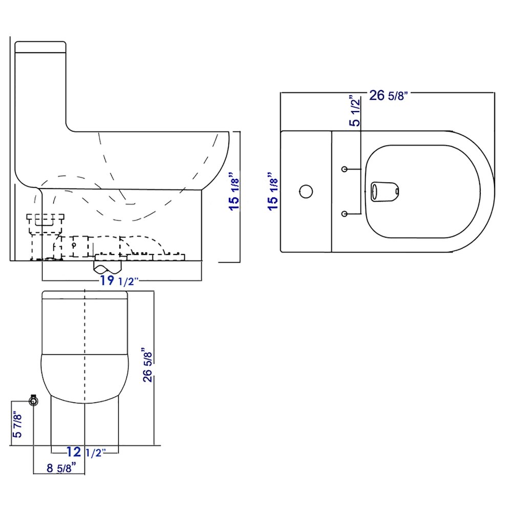 DUAL FLUSH ONE PIECE ECO-FRIENDLY HIGH EFFICIENCY LOW FLUSH CERAMIC TOILET. Picture 10