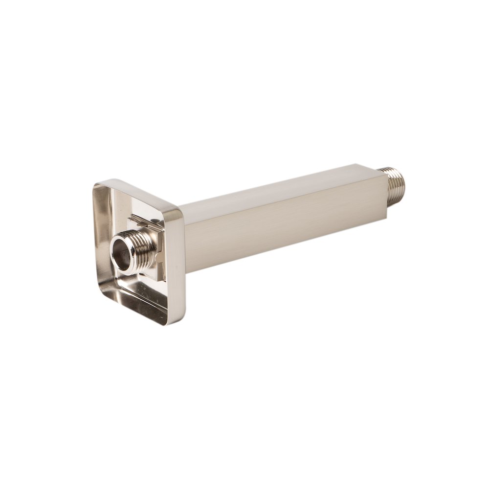 Brushed Nickel 6" Square Ceiling Shower Arm. Picture 4