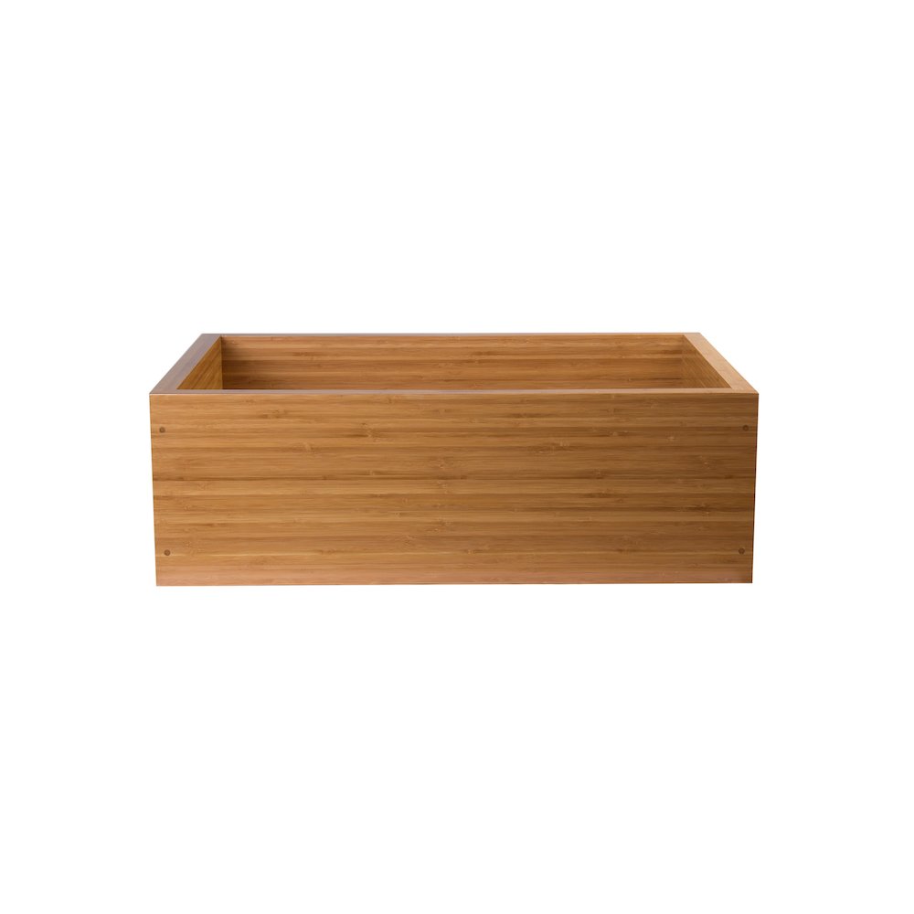 30" Single Bowl Bamboo Kitchen Farm Sink. Picture 5