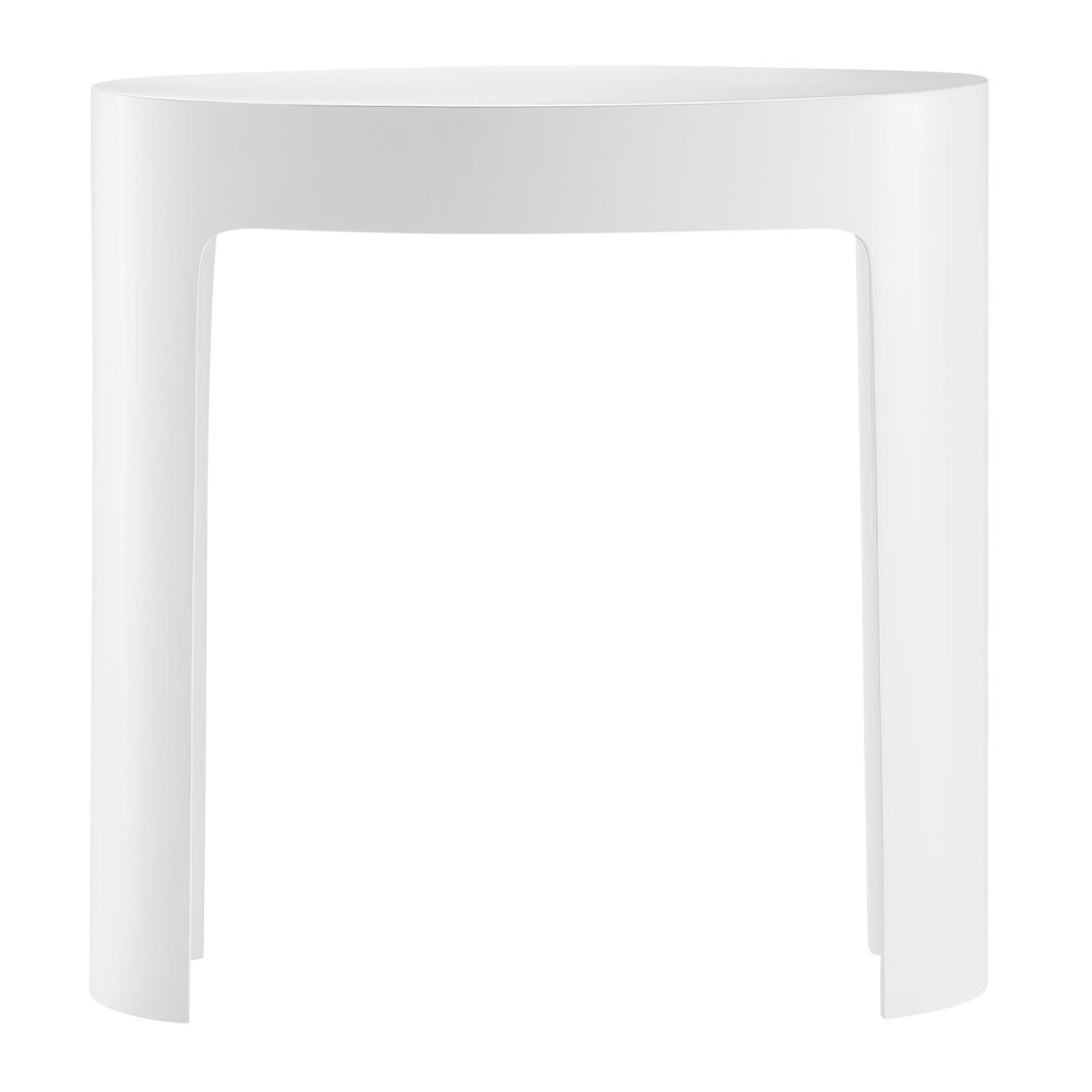 White Matte Solid Surface Resin Bathroom / Shower Stool. Picture 7