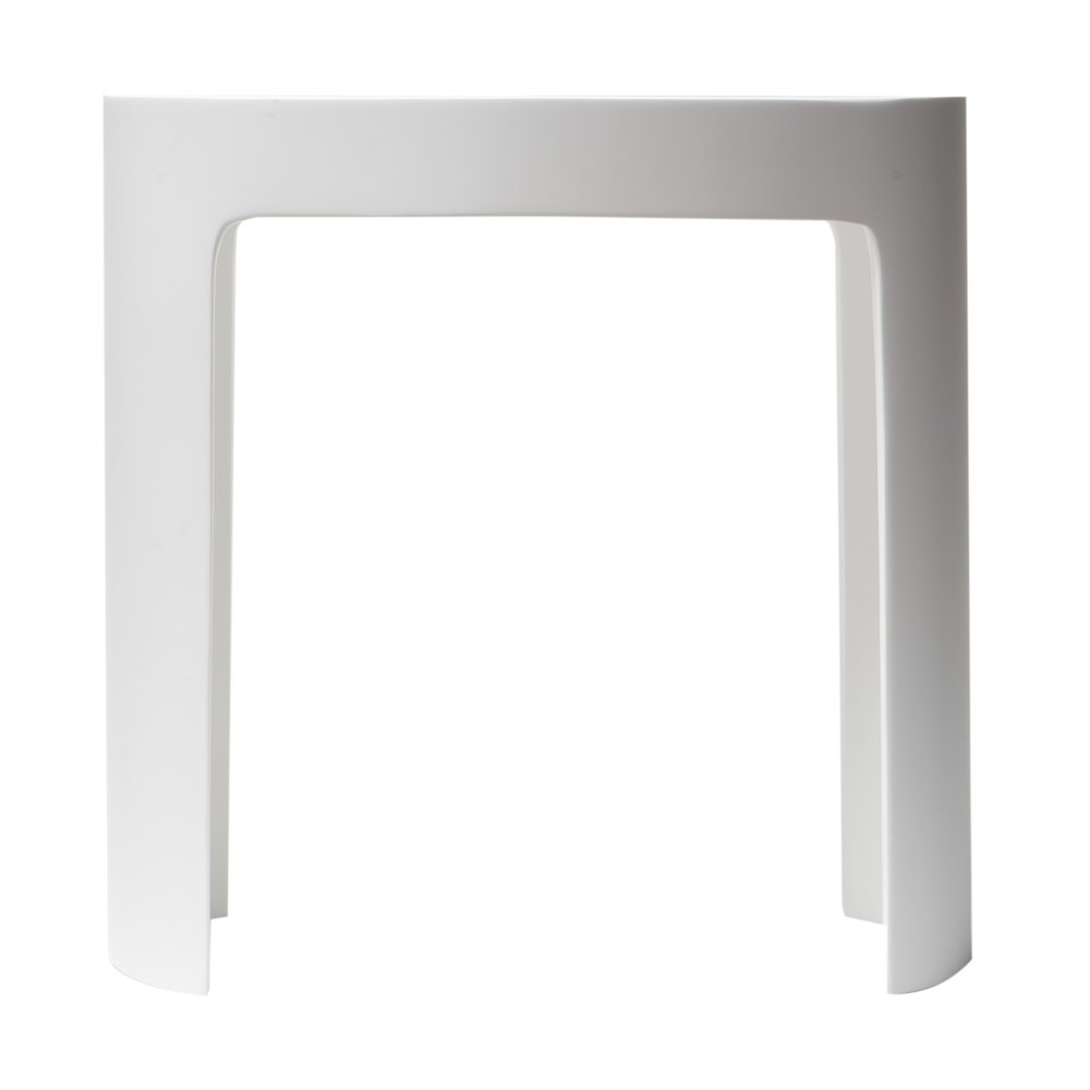 White Matte Solid Surface Resin Bathroom / Shower Stool. Picture 9