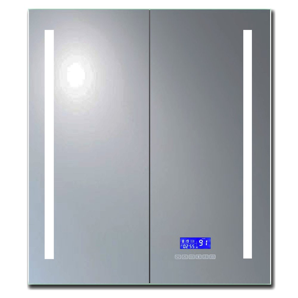 26" x 30" Double Door LED Light Bluetooth Medicine Cabinet. Picture 1