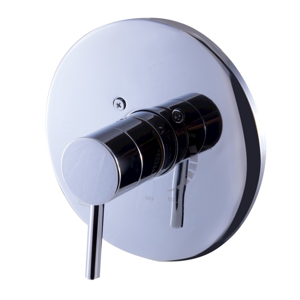 Polished Chrome Pressure Balanced Round Shower Mixer. Picture 3