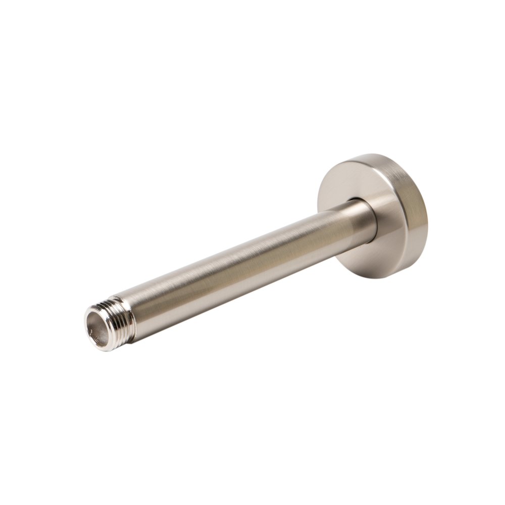 Brushed Nickel 6" Round Ceiling Shower Arm. Picture 4