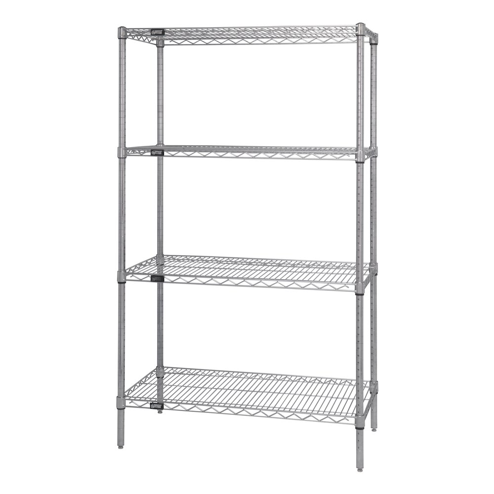 Shelving Unit, Wire in Stainless Material, Stainless Color. Picture 1