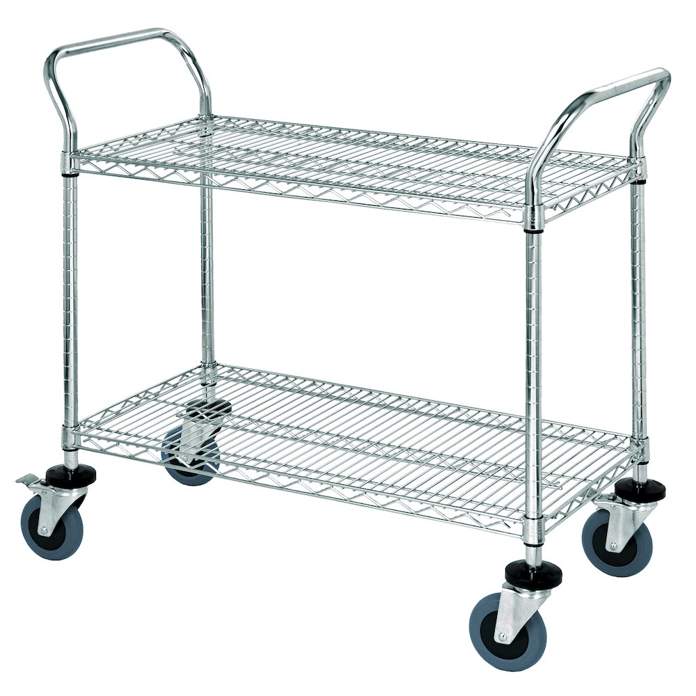 Cart, Bussing Utility Transport, Metal Wire In Carbon Steel/ESD Material. Picture 1