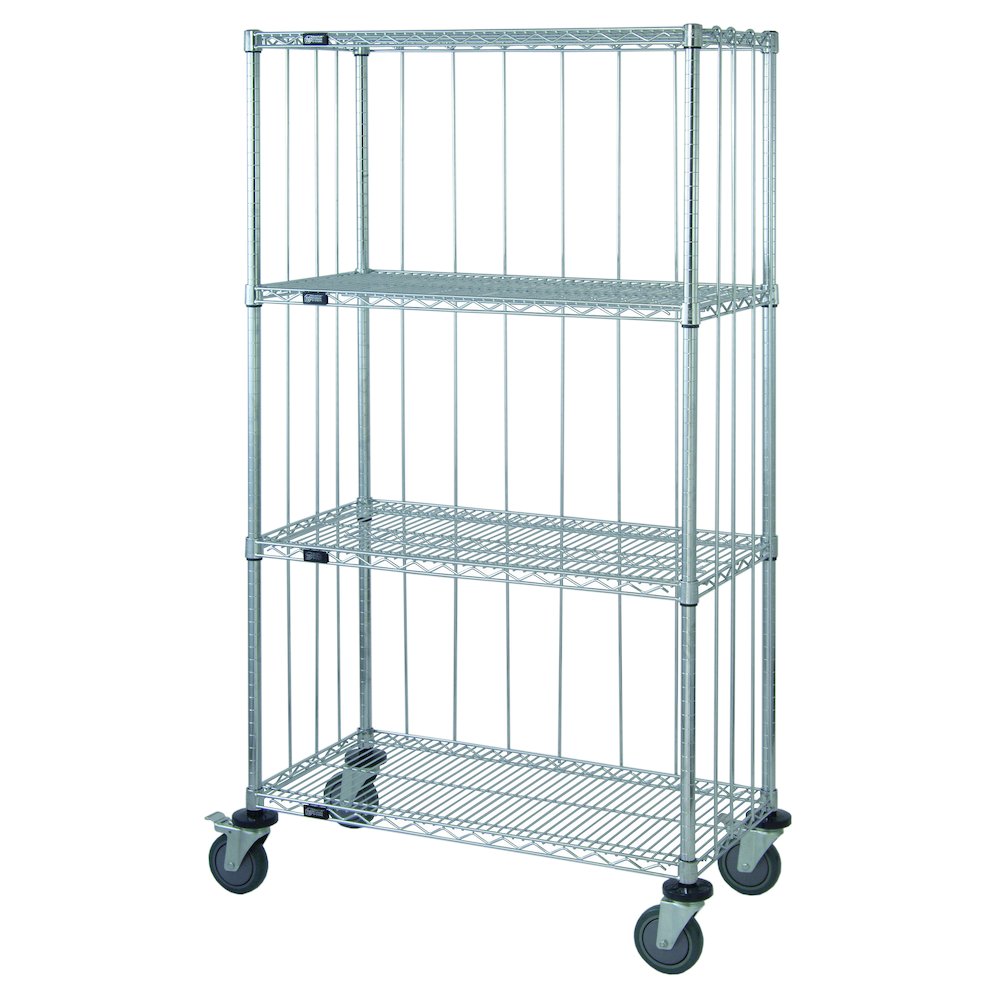 Enclosure Cart, Stem Caster in Carbon Steel Material, Chrome Color. Picture 1
