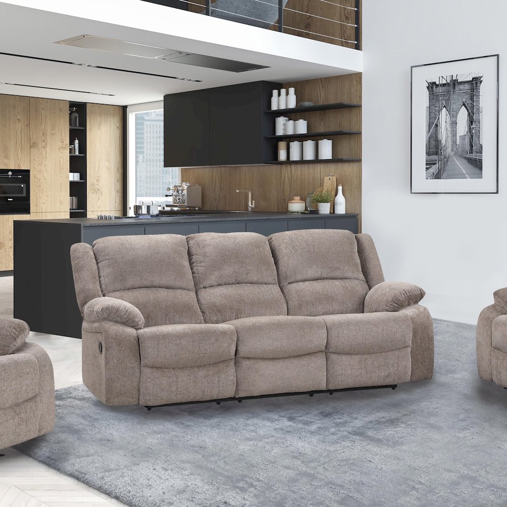 Furniture of America Essen Manual Recliner Sofa. Picture 3